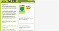 Desktop Screenshot of kunstmusik.org